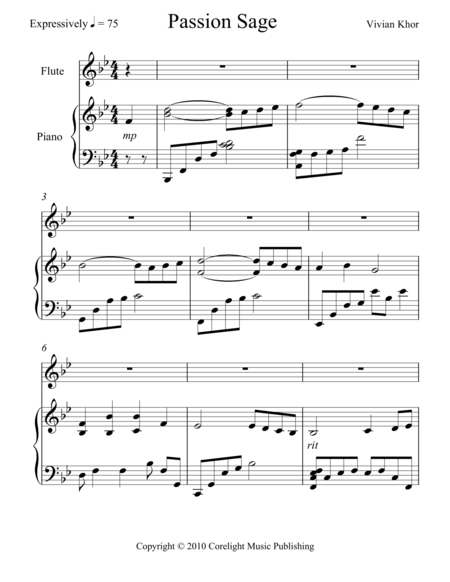 Free Sheet Music Passion Sage