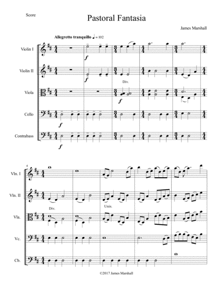 Pastoral Fantasia Sheet Music