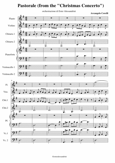 Free Sheet Music Pastorale From The Christmas Concerto