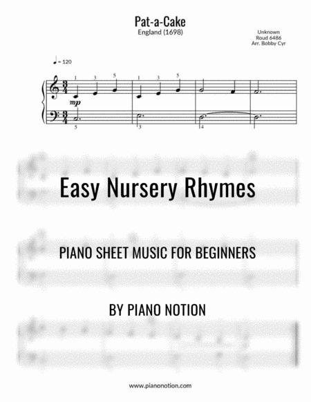 Free Sheet Music Pat A Cake Easy Piano Solo
