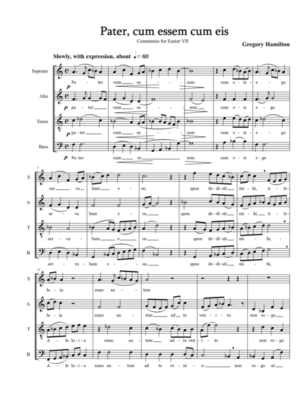 Free Sheet Music Pater Cum Essem