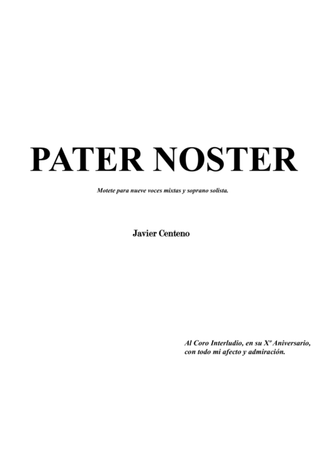 Pater Noster Sheet Music