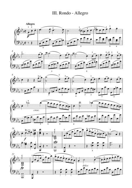 Pathetique Sonata Iii Rondo Allegro Sheet Music