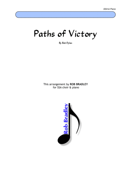 Free Sheet Music Paths Of Victory Ssa