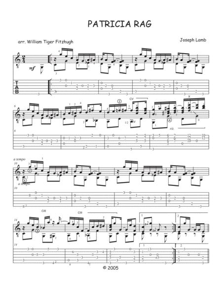 Free Sheet Music Patricia Rag Tab