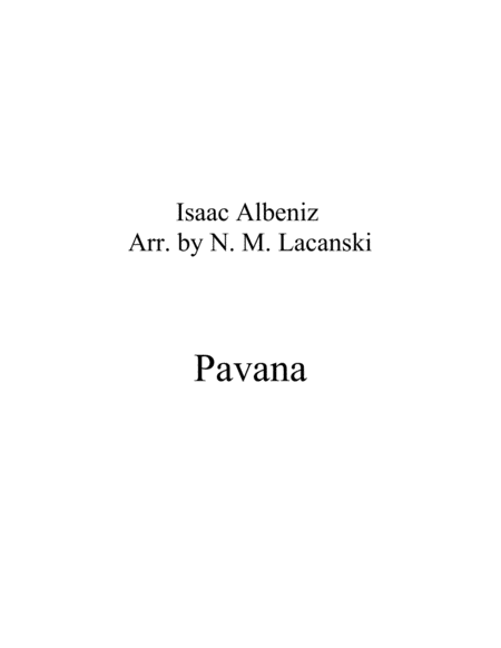 Pavana Sheet Music