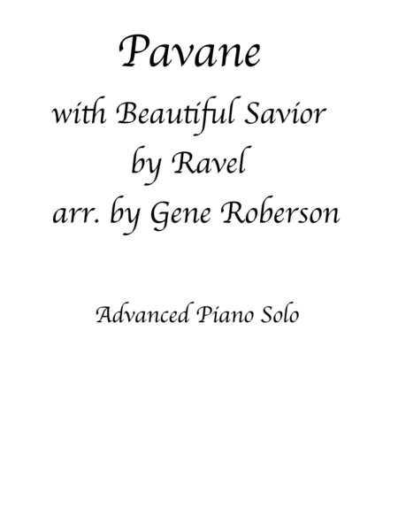 Pavane Beautiful Savior Piano Solo Sheet Music