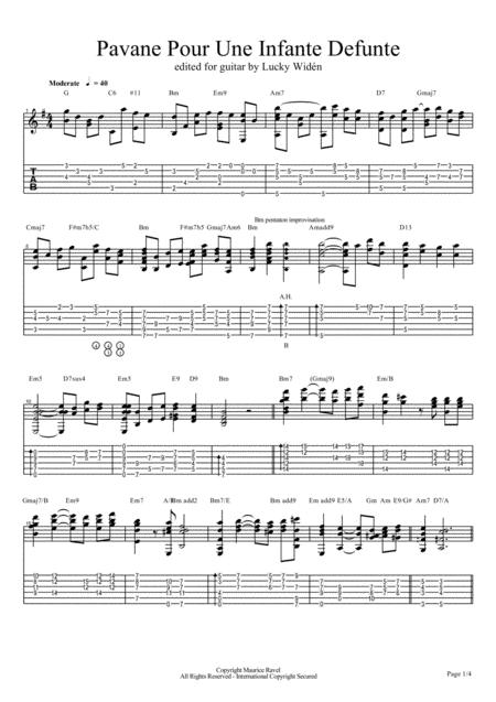 Free Sheet Music Pavane For A Dancing Princess