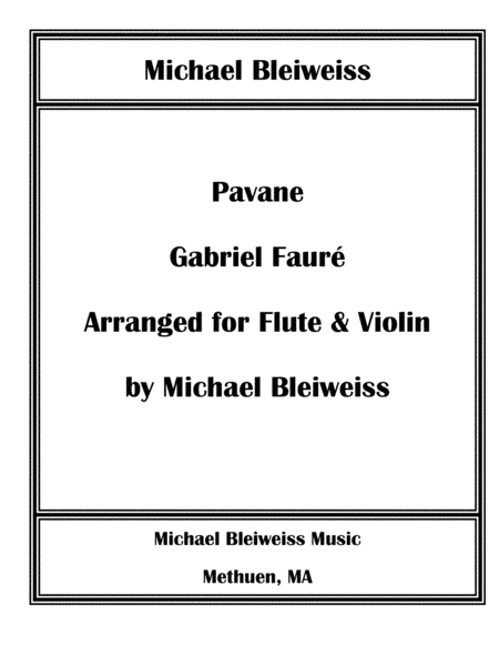 Pavane For Flute And Violin Sheet Music