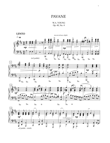 Free Sheet Music Pavane Op 48 No 4