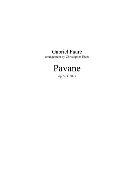 Free Sheet Music Pavane Op 50 Cello And Guitar