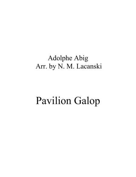 Pavilion Galop Sheet Music