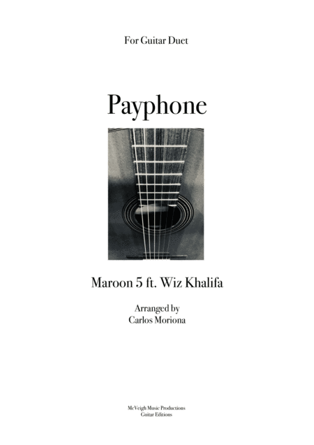 Payphone Maroon 5 Sheet Music