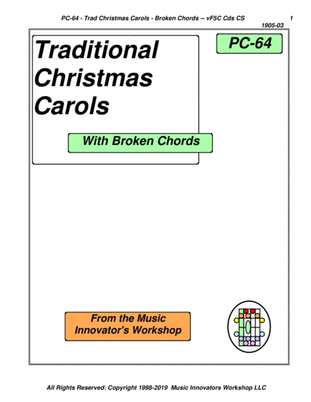 Free Sheet Music Pc 64 Traditional Christmas Carols With Broken Chords