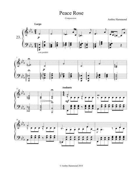 Peace Rose Sheet Music