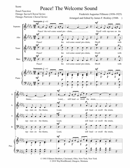 Peace The Welcome Sound Sheet Music