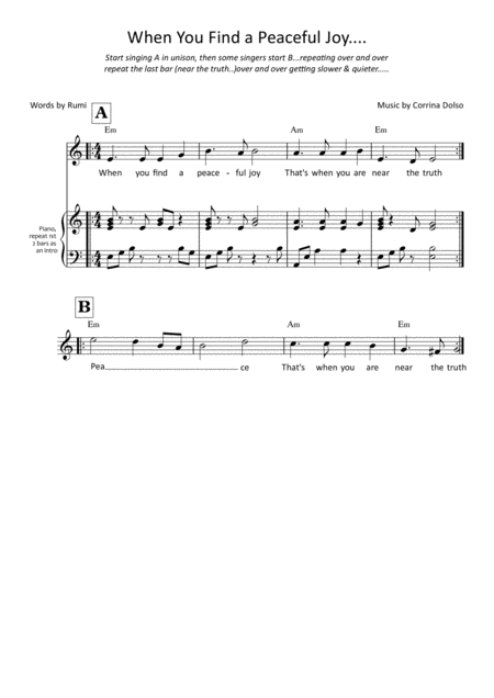 Peaceful Joy Sheet Music