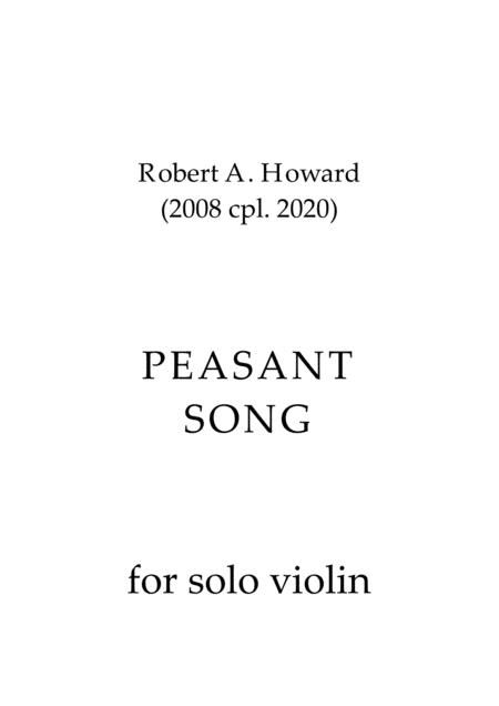 Free Sheet Music Peasant Song