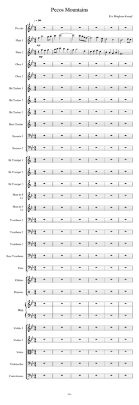 Free Sheet Music Pecos Mountains