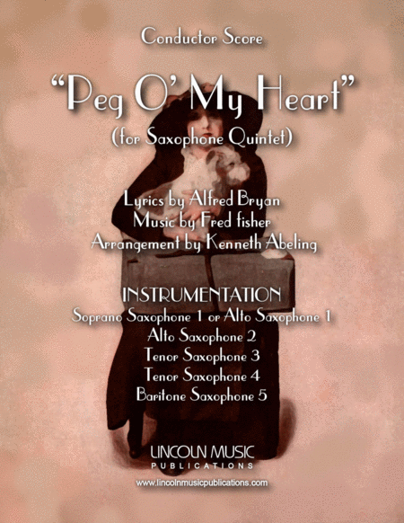 Peg O My Heart For Saxophone Quintet Sattb Or Aattb Sheet Music