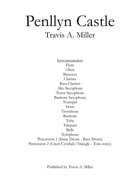 Penllyn Castle Additional Score Sheet Music