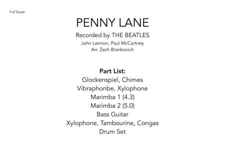 Free Sheet Music Penny Lane Percussion Ensemble