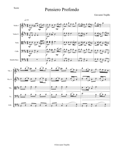 Free Sheet Music Pensiero Profondo