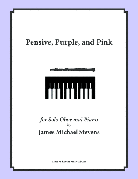 Pensive Purple And Pink Oboe Piano Sheet Music