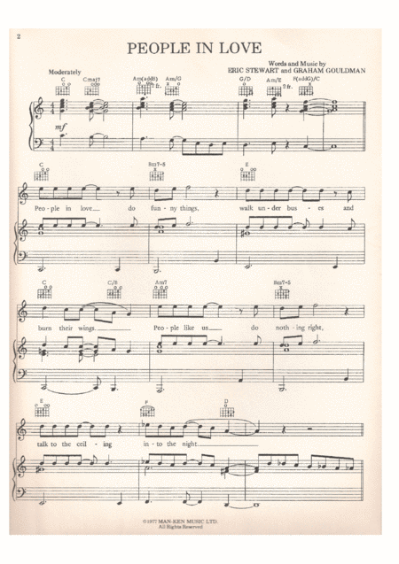 People In Love Sheet Music