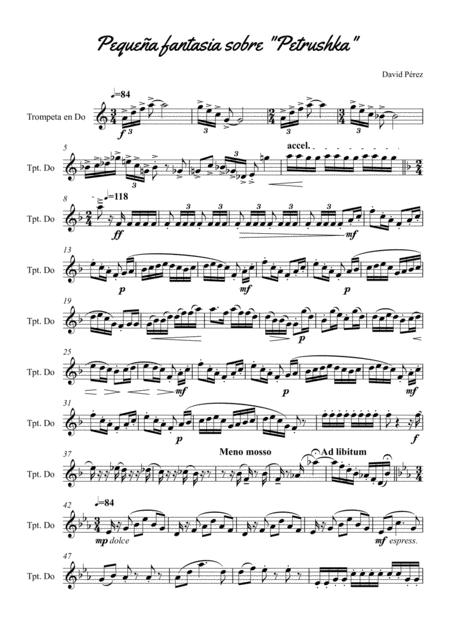 Free Sheet Music Pequea Fantasa Sobre Petrushka