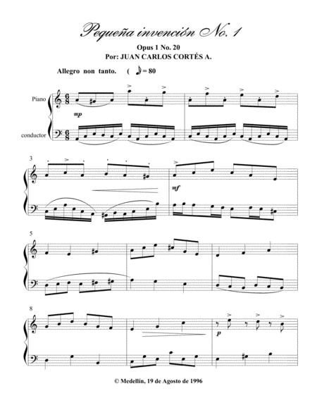 Pequea Invencin No 1 Sheet Music