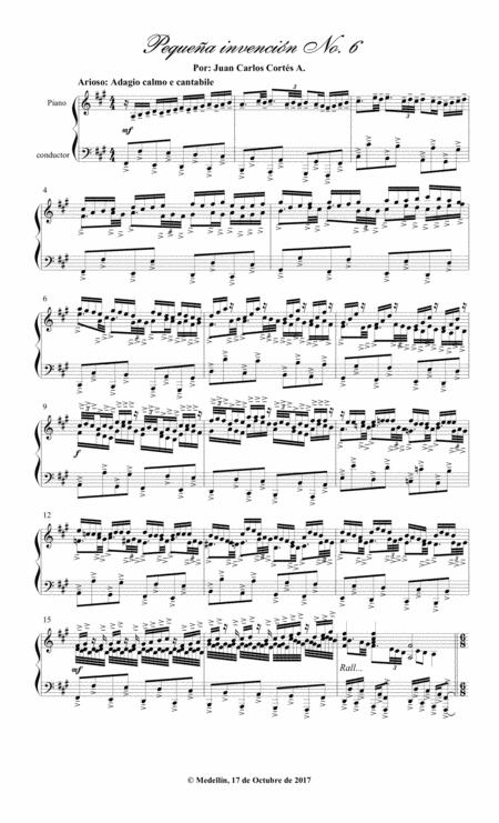 Free Sheet Music Pequea Invencin No 6