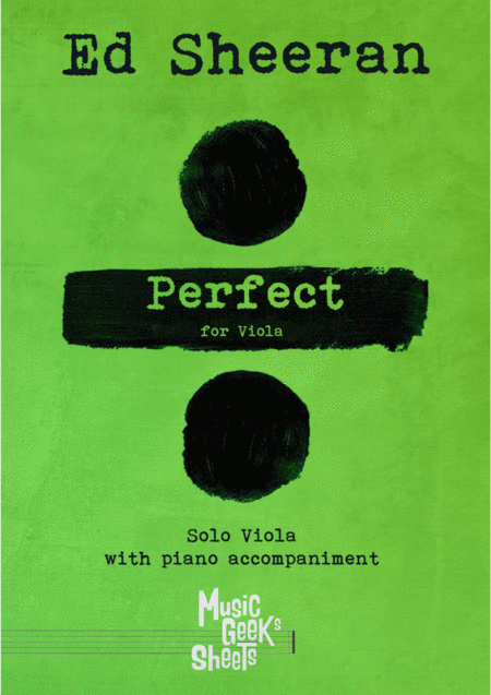 Perfect By Ed Sheeran For Viola Sheet Music