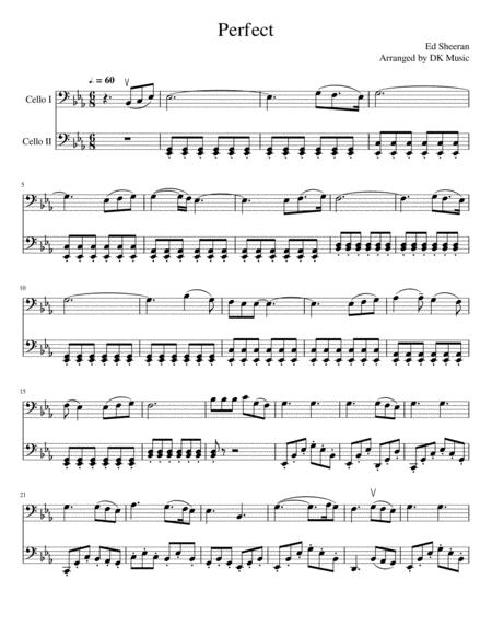 Perfect Cello Duet Sheet Music