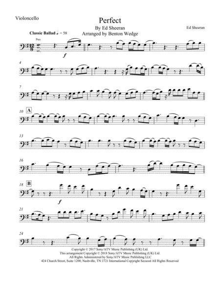 Free Sheet Music Perfect For Solo Cello And Piano