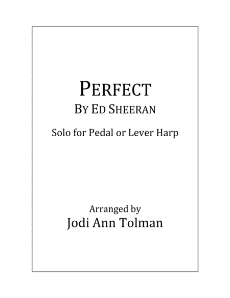 Perfect Harp Solo Sheet Music