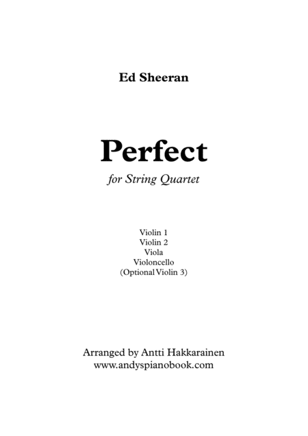 Perfect String Quartet Sheet Music