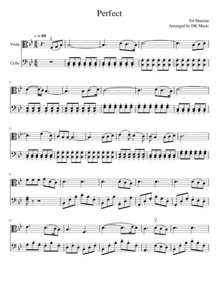 Perfect Viola Cello Duet Sheet Music