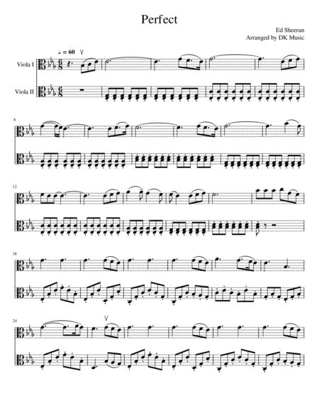 Free Sheet Music Perfect Viola Duet 2 Violas