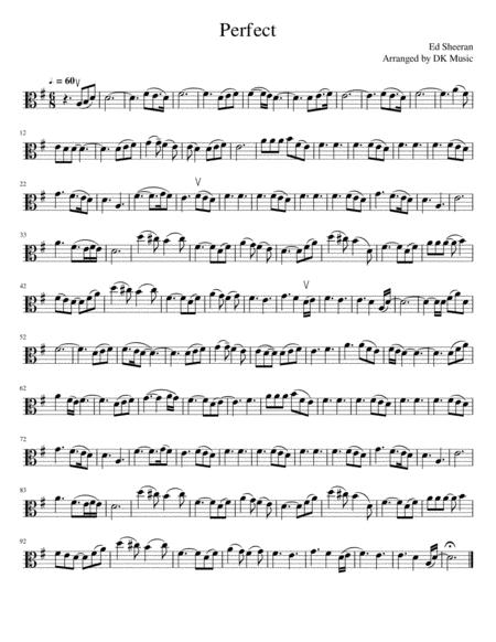 Free Sheet Music Perfect Viola Solo