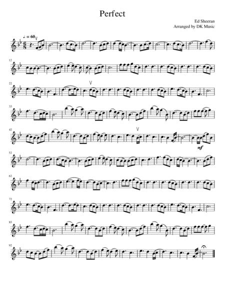 Perfect Violin Solo Sheet Music