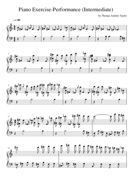 Performance Exercise For Students Intermediate Sheet Music