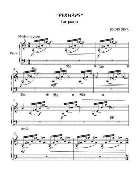 Free Sheet Music Perhaps For Piano Solo