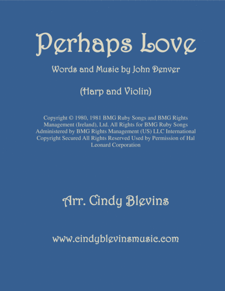 Free Sheet Music Perhaps Love Arranged For Harp And Violin