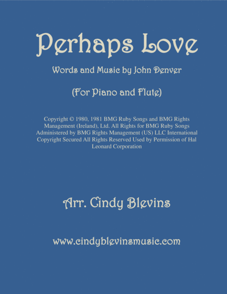 Perhaps Love Arranged For Piano And Flute Sheet Music