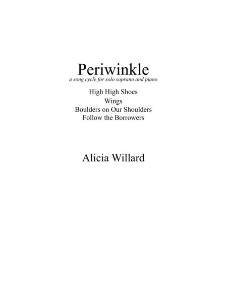 Free Sheet Music Periwinkle