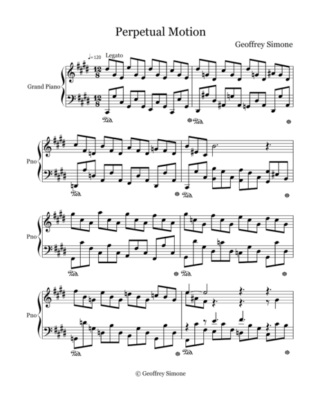 Free Sheet Music Perpetual Motion