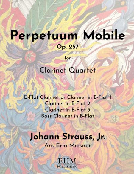 Perpetuum Mobile Op 257 For Clarinet Quartet Sheet Music