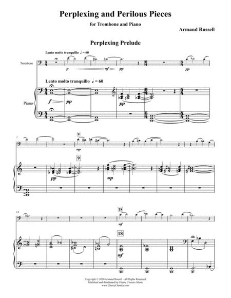 Perplexing And Perilous Pieces For Trombone And Piano Sheet Music