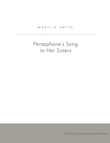 Free Sheet Music Persephone Song To Her Sisters